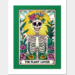 The Plant Lover funny skeleton tarot card Posters and Art